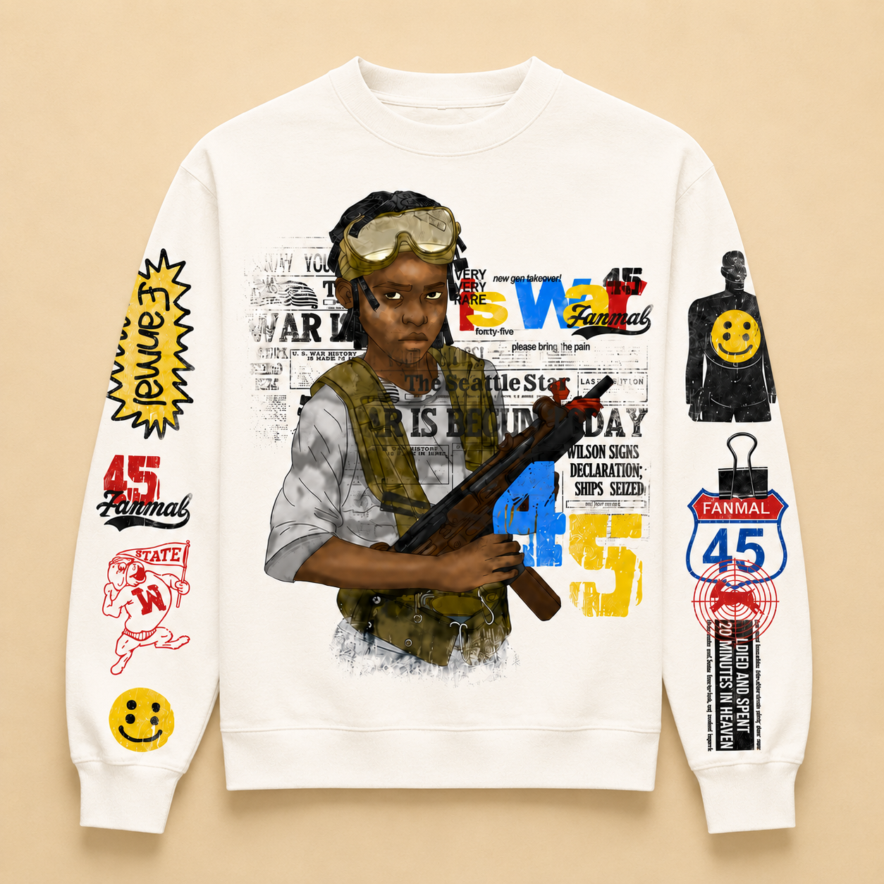45 WAR CREWNECK
