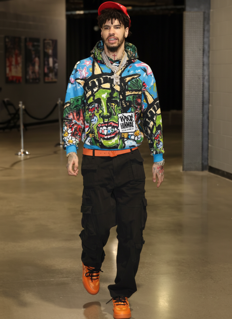 LaMelo Ball wearing FANMAL Liberty Hoodie